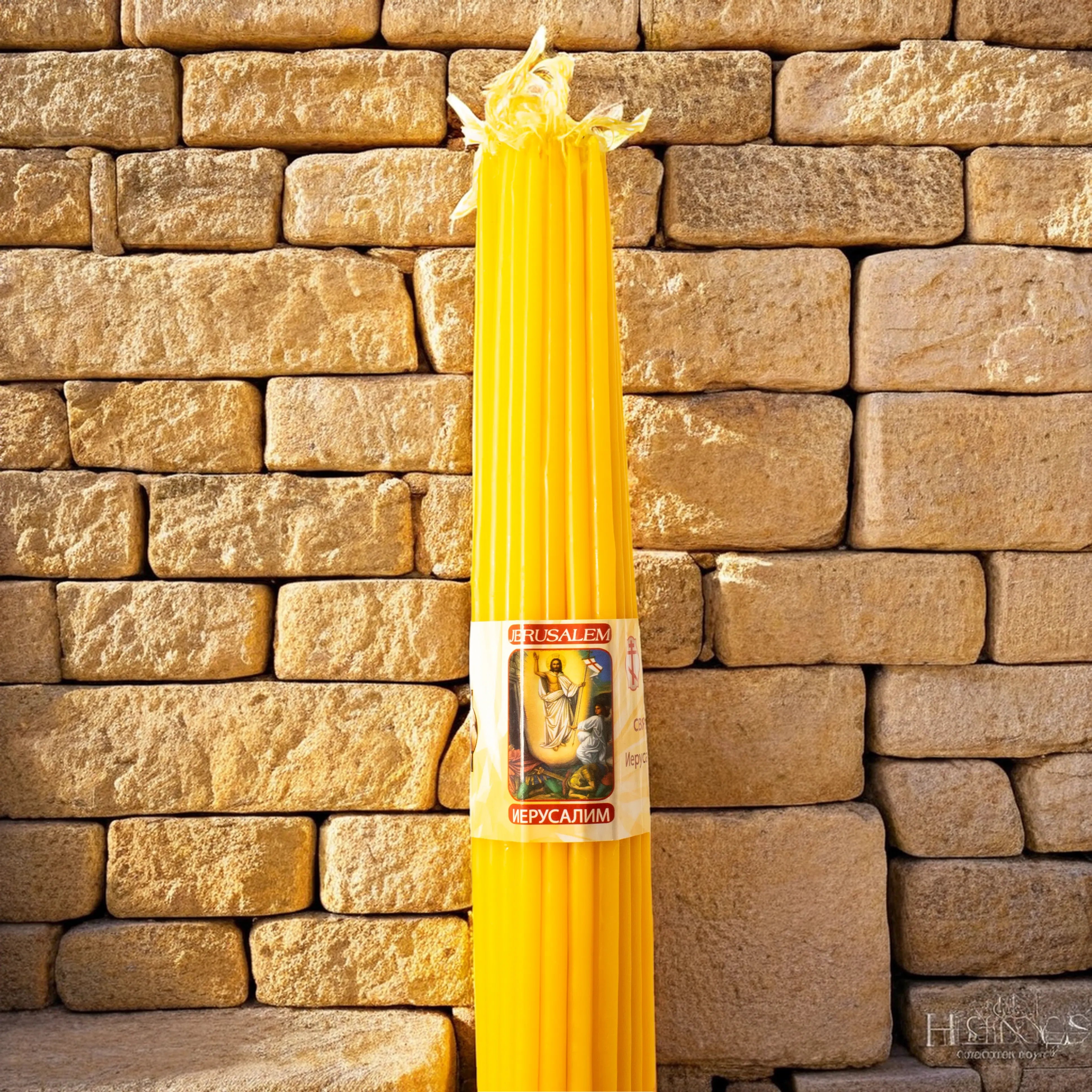 Set 33 de lumânări din Ierusalim cu parfum intens de smirnă – Claritate, Nădejde și Pace sufletească