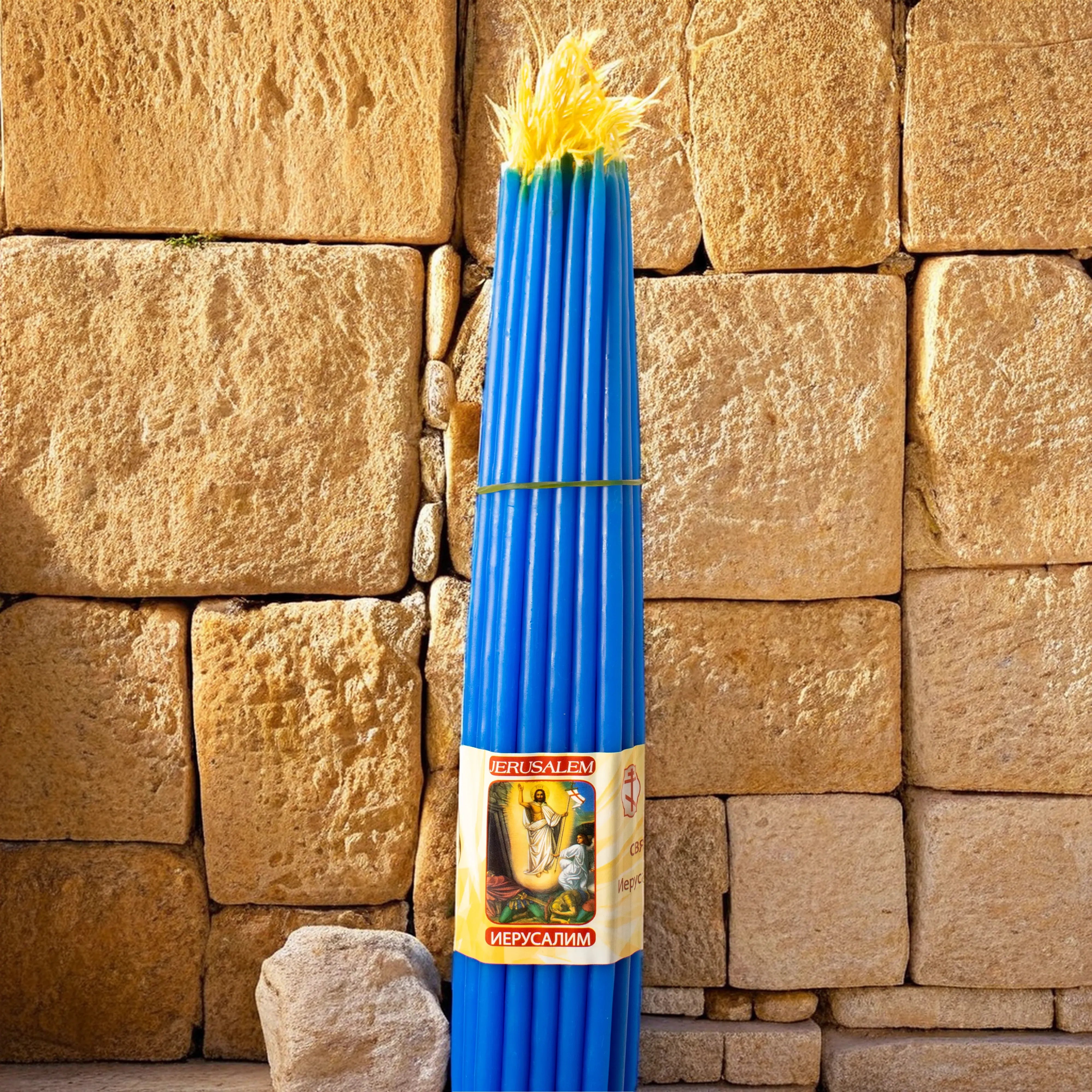 Set 33 de lumânări din Ierusalim cu parfum intens de gardenie – Pace, Protecție și Liniște sufletească