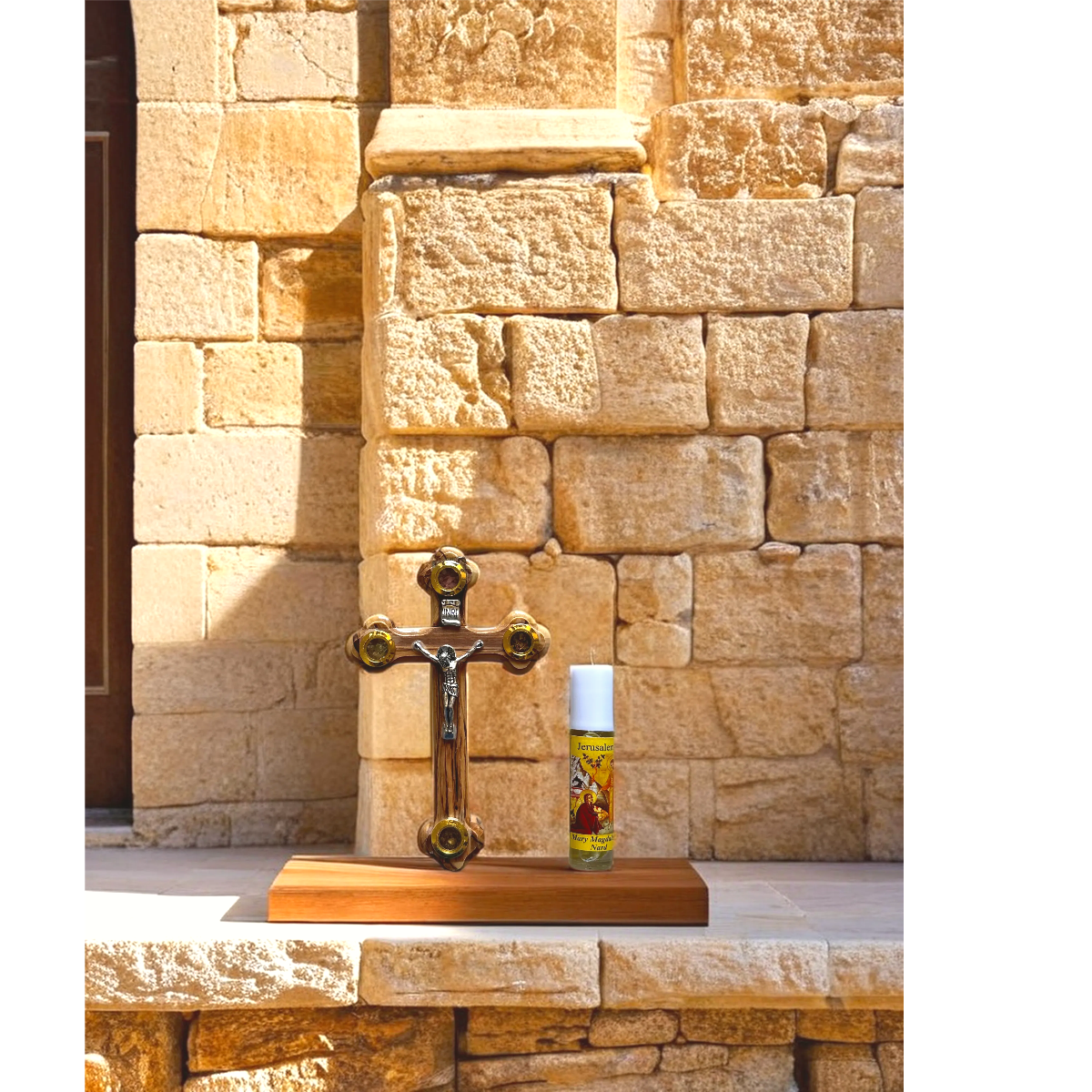 Pachetul din Betleem – Cruce din Lemn de Măslin și Mir de Nard