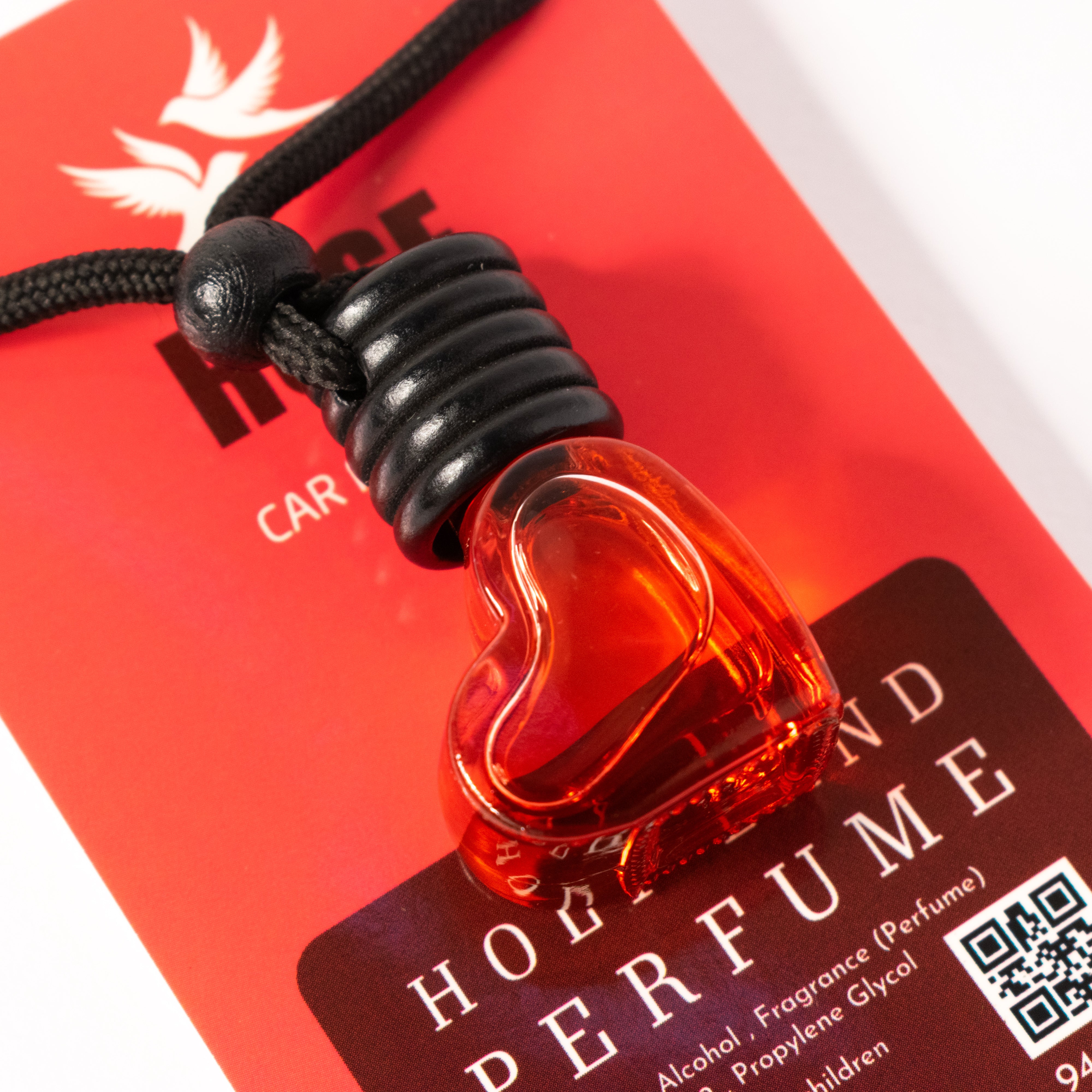 Parfum cu Mir pentru Casă sau Mașină – Sticluță Inimă, Aromă de Trandafir, Ocrotire și Liniște