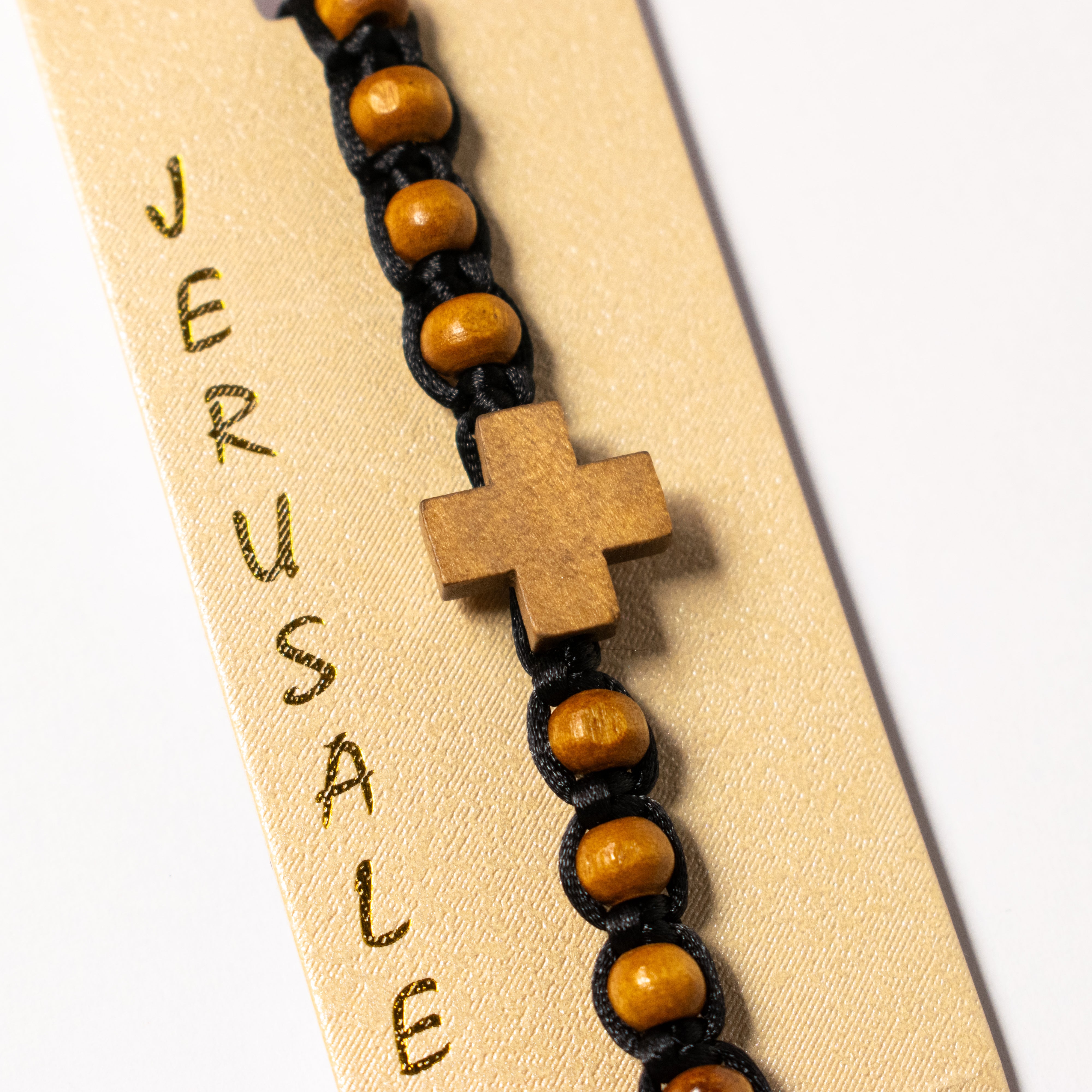 Brățară din Lemn de Măslin cu Cruce - Pace și Vindecare interioară - Ierusalim