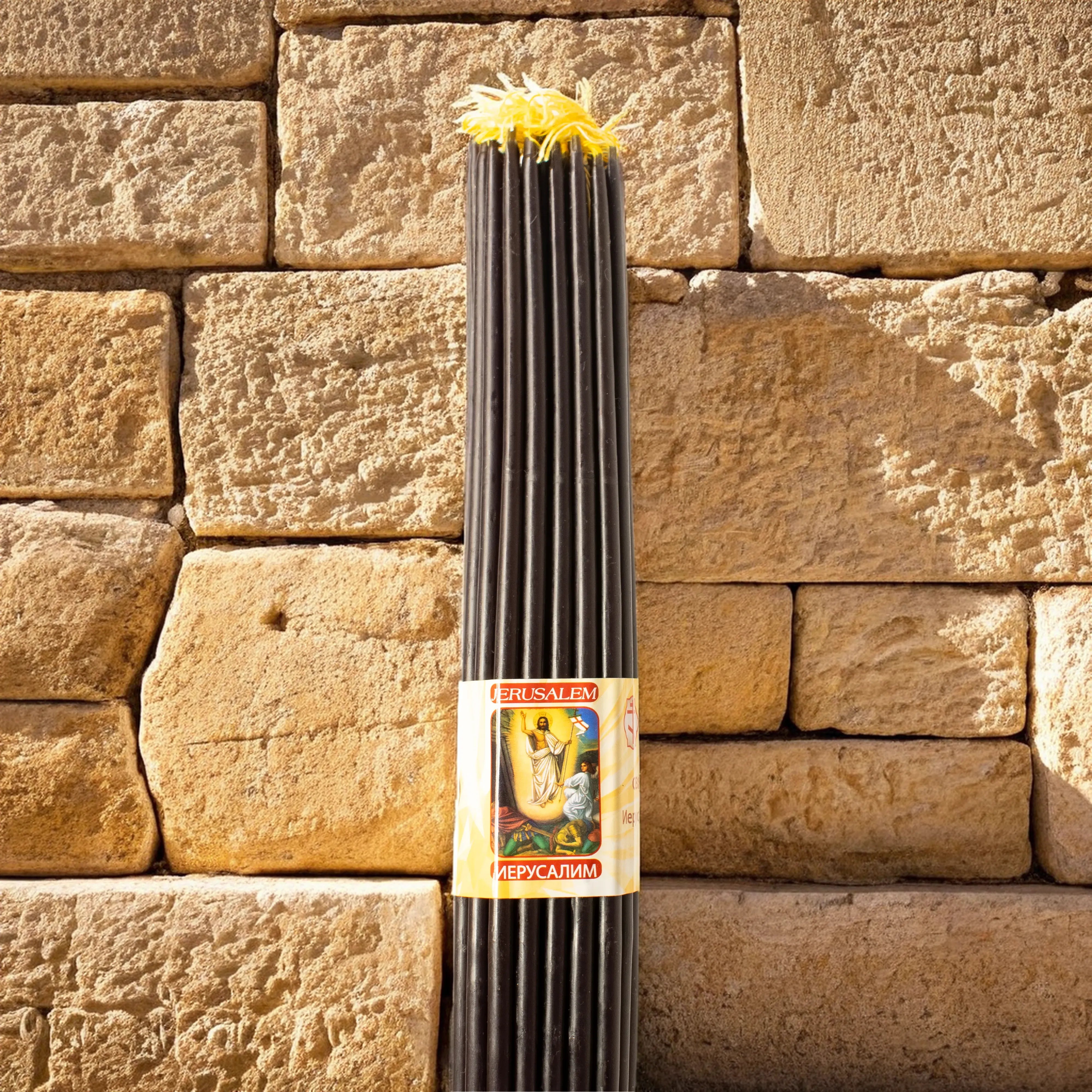 Set 33 de lumânări din Ierusalim cu parfum intens de mosc – Protecție și Rugăciune