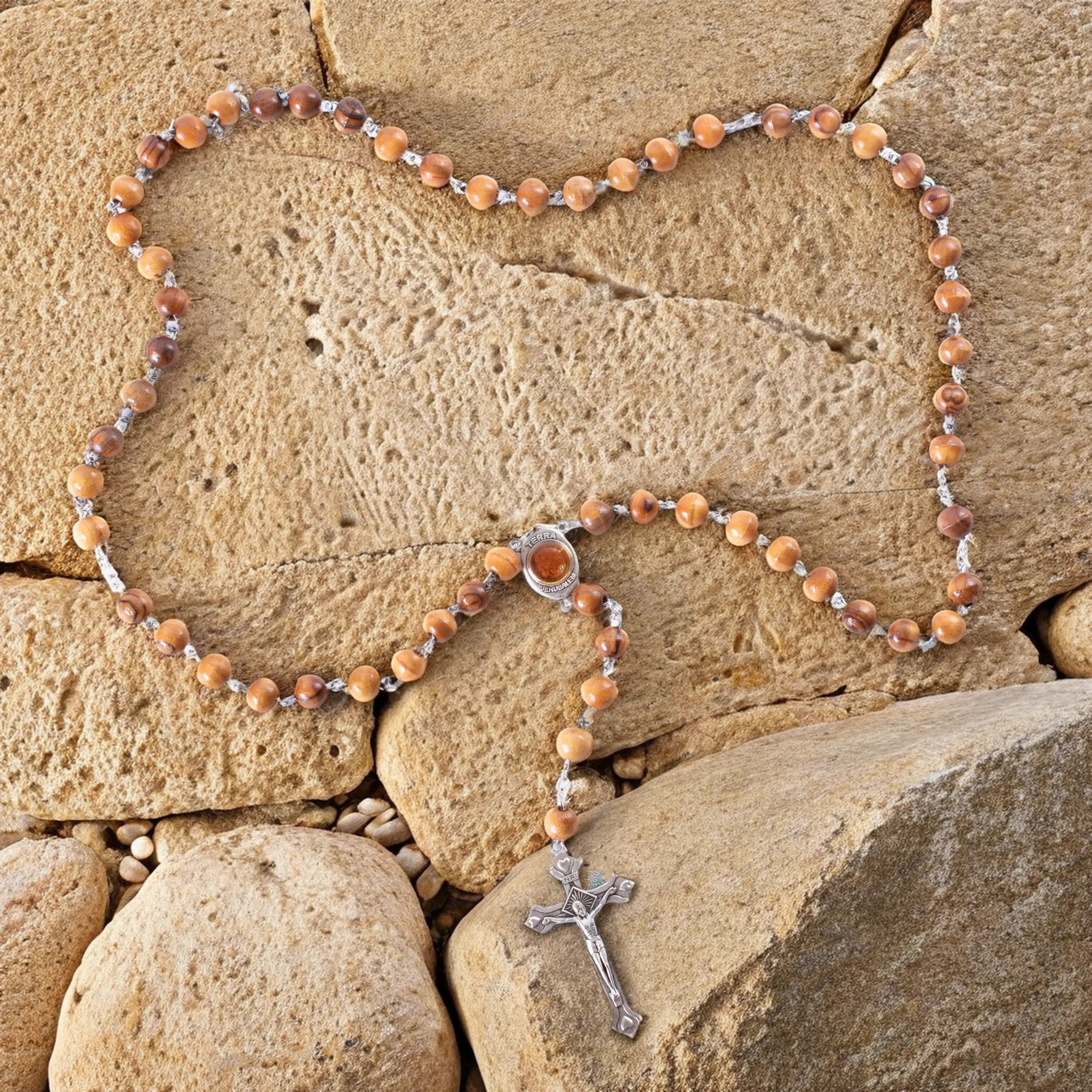 Metanier cu Cruce - lucrat manual din lemn de măslin – sfințit la Piatra Ungerii