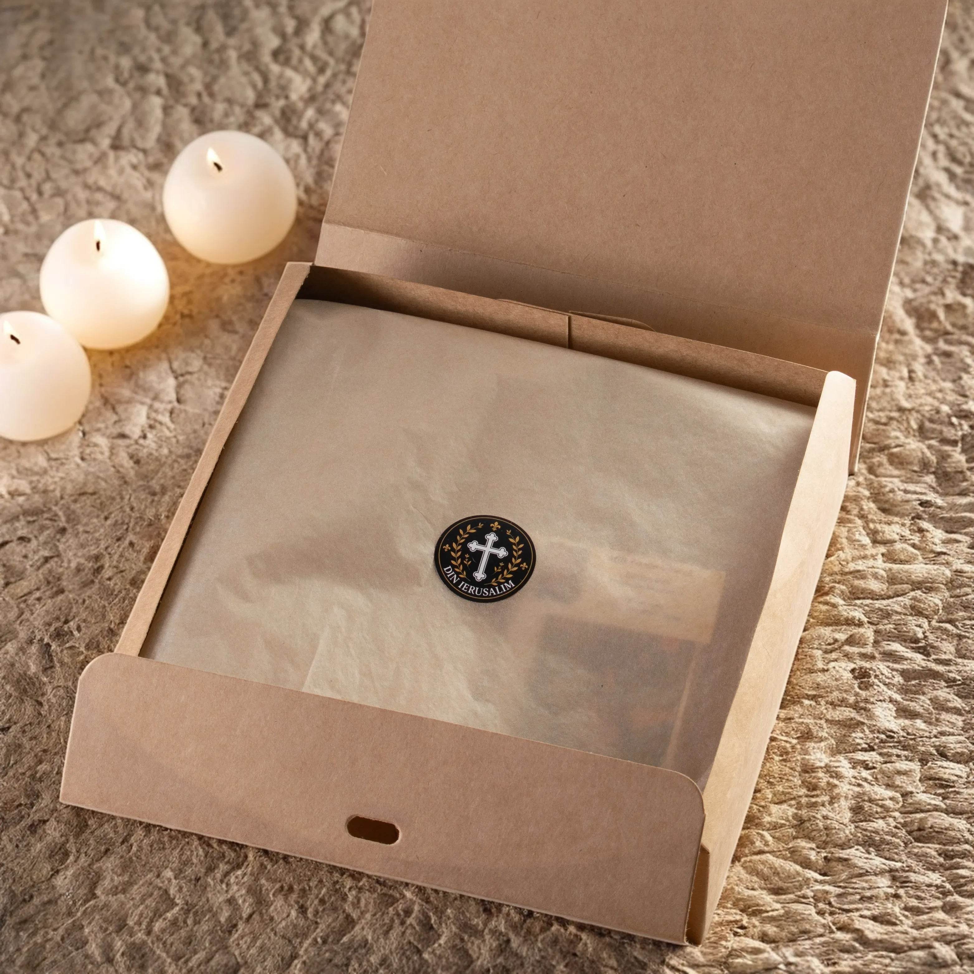 Set Aniversare Binecuvântat din Ierusalim – Cruce din lemn de măslin și Sfinte Elemente - M2 - Din Ierusalim