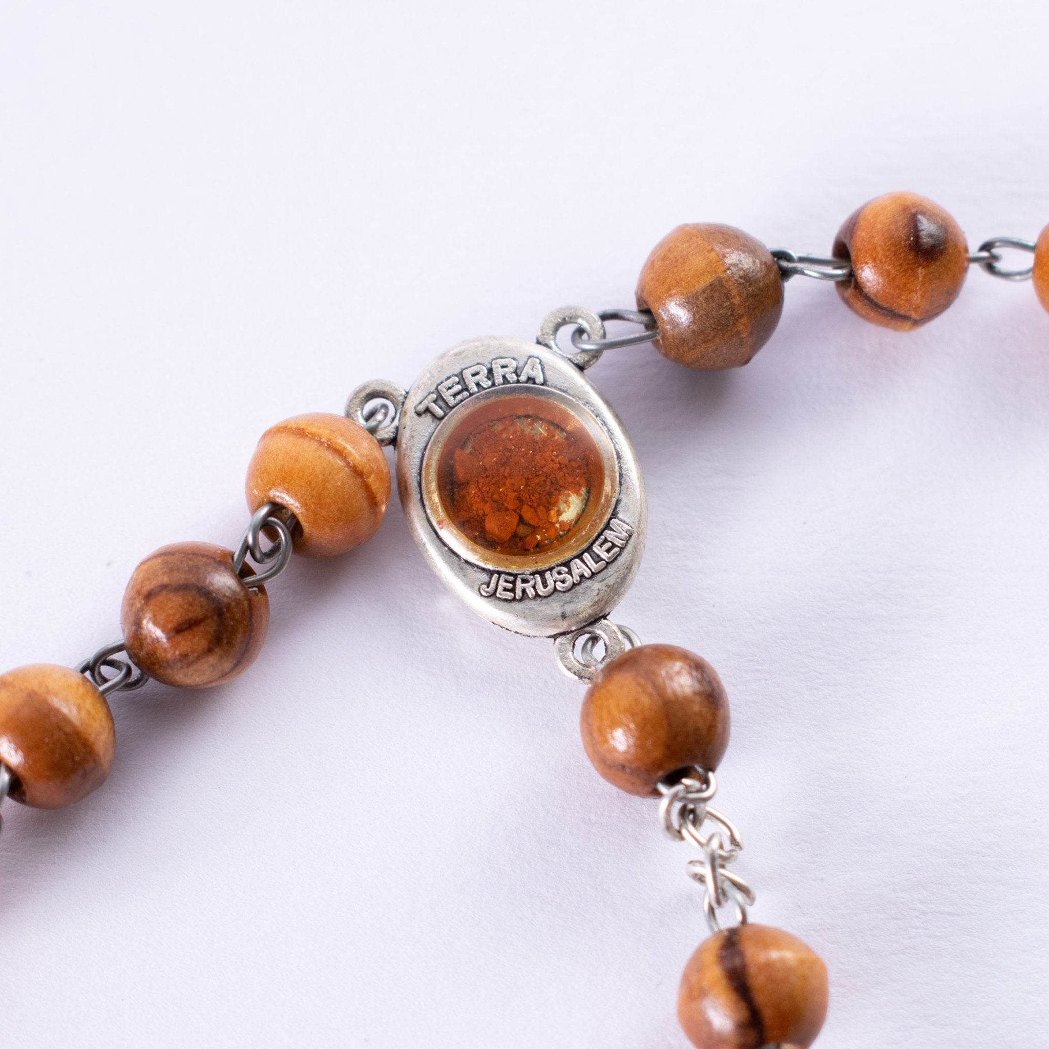 Metanier cu Cruce - lucrat manual din lemn de măslin – sfințit la Piatra Ungerii - Din Ierusalim