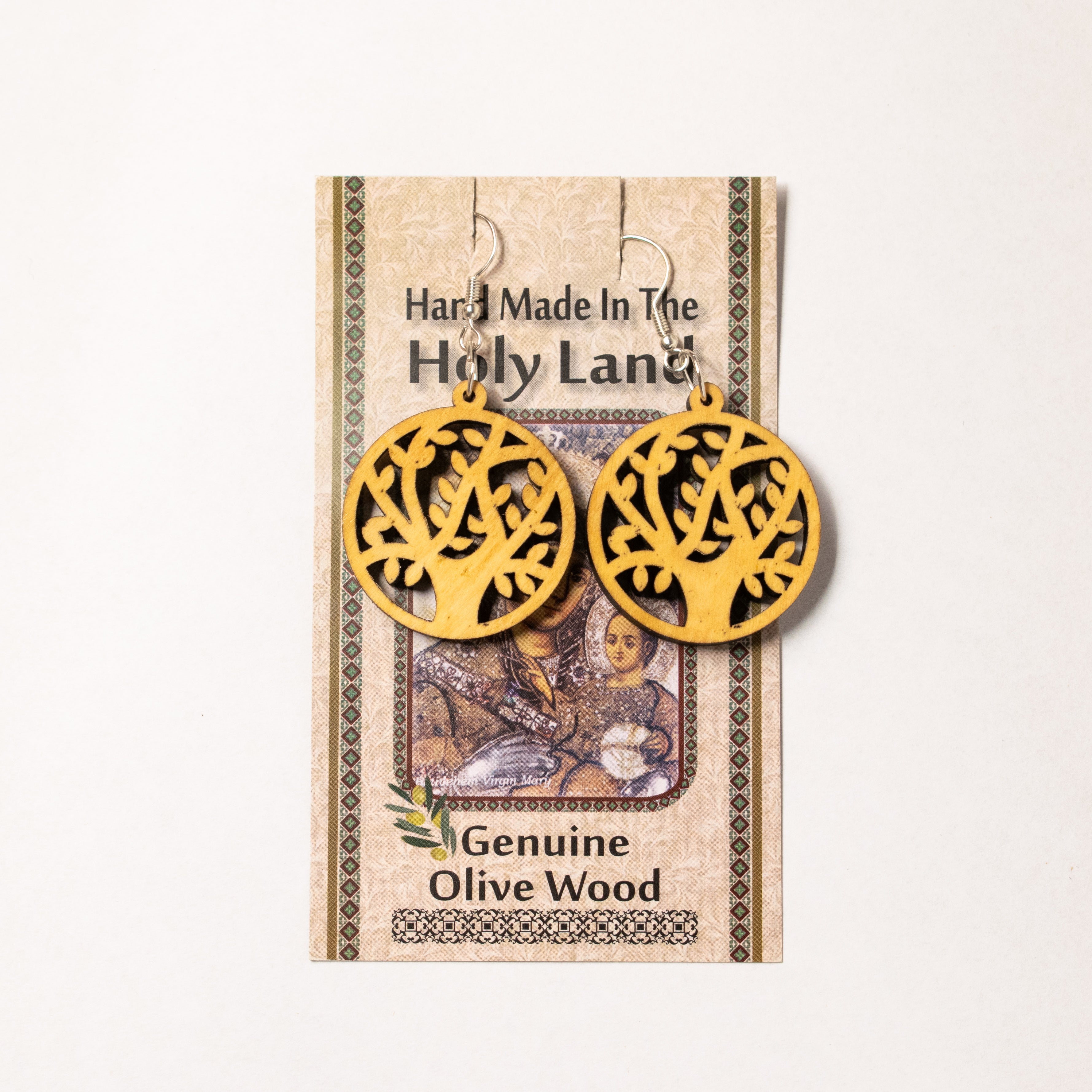 Cercei din Lemn de Măslin – Copacul Rodului, simbol al binecuvântării