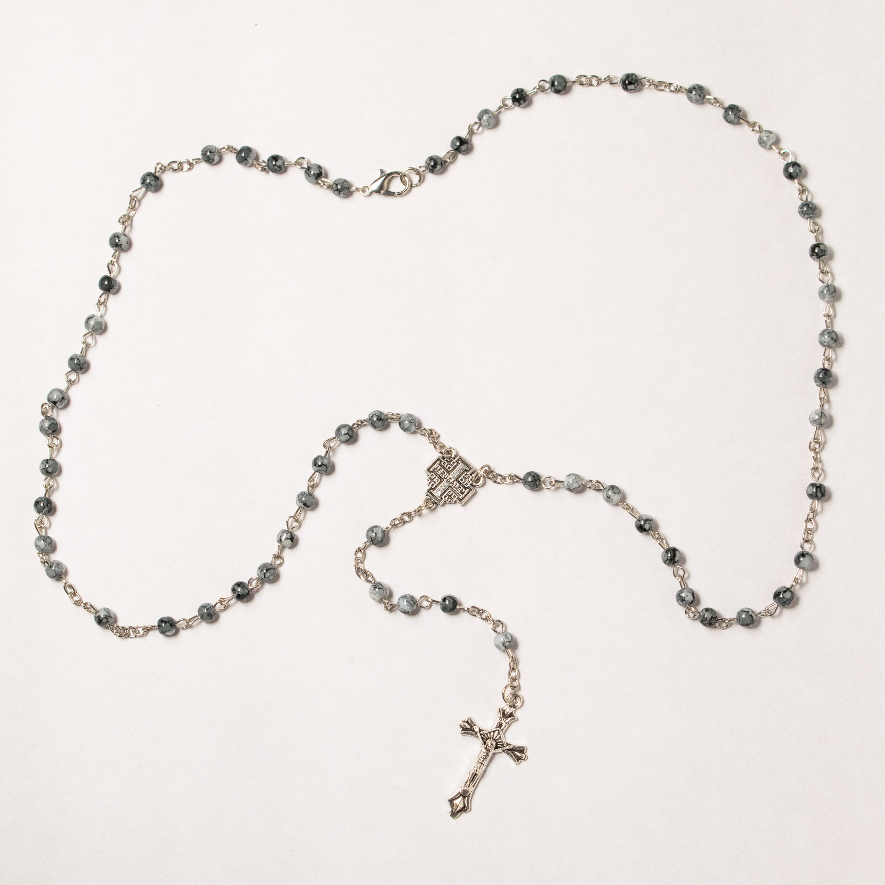 Colier cu Cruce și Mărgele de Protectie – Ierusalim