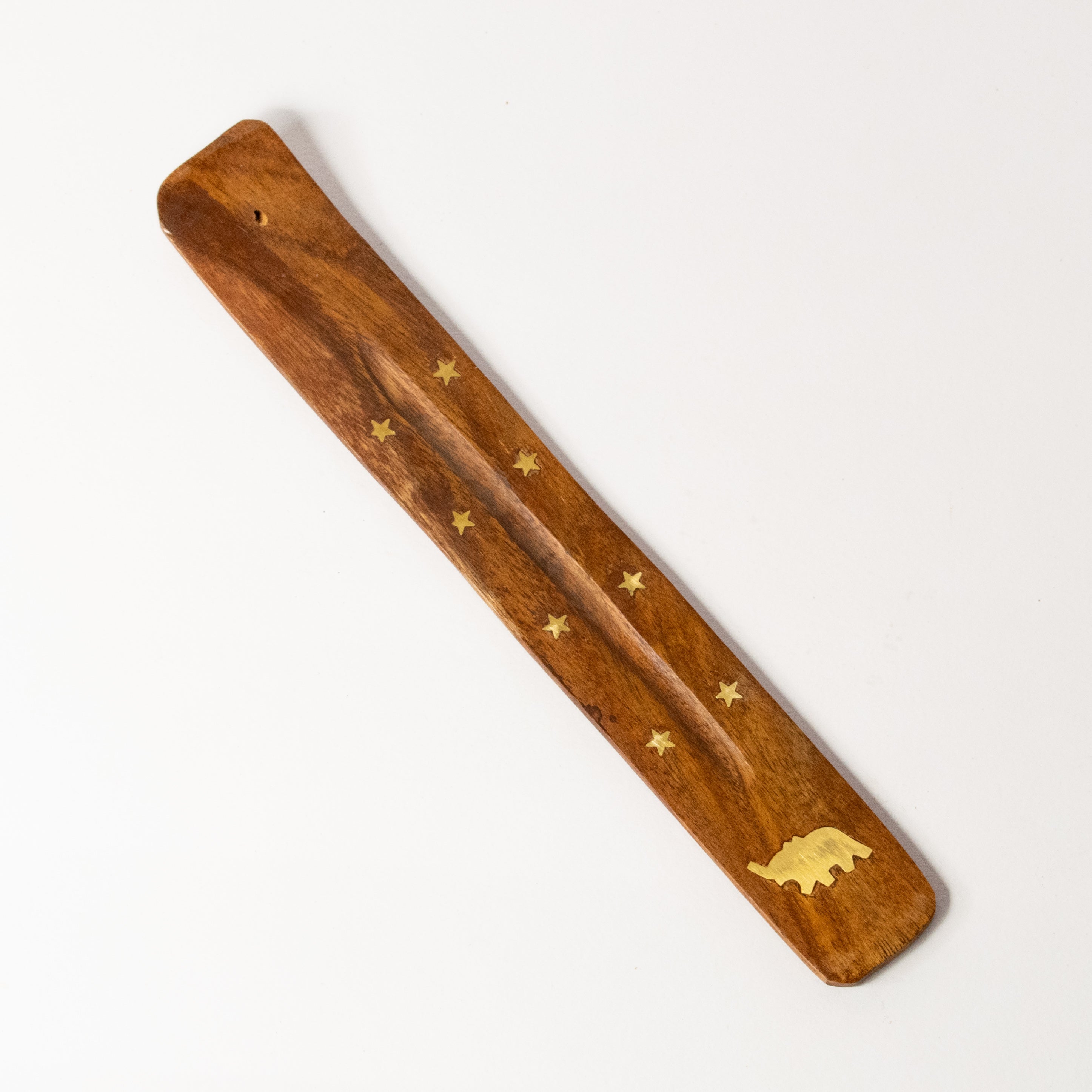 Suport din lemn pentru bețișoare parfumate – Design natural cu elemente decorative