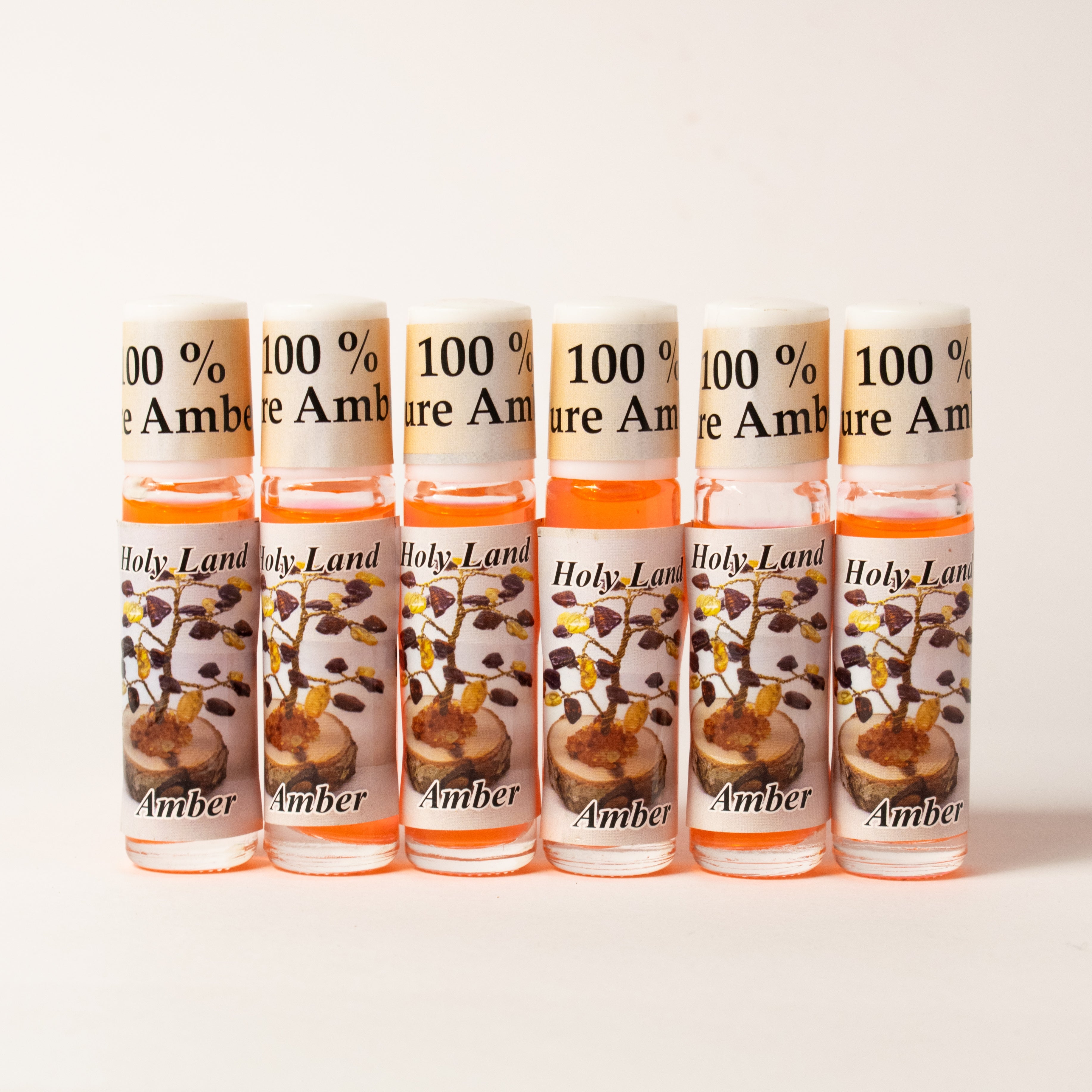Set 6 Bucăți Mir cu Chihlimbar din Țara Sfântă – Aromă Naturală Premium, Energie și Protecție – 6 x 8 ml