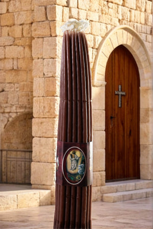 Pachetul celor 33 de Lumânări Sfinte de la Biserica Sfântului Mormânt - 28cm - Din Ierusalim