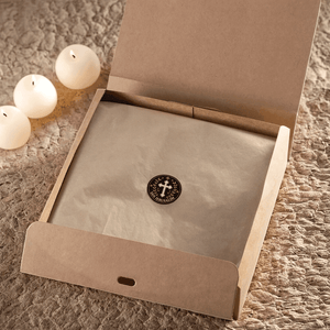 Set de Botez Baiat Binecuvântat din Ierusalim – Cruce din lemn de măslin și Sfinte Elemente - Din Ierusalim